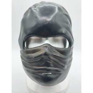 Halloween Costume Ninja Black Face Mask Rubie Hard Plastic Teen Adult